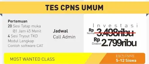 bimbel cpns harga