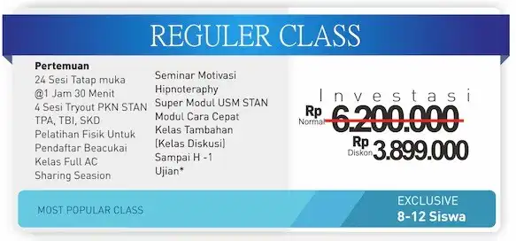 bimbel stan reguler class